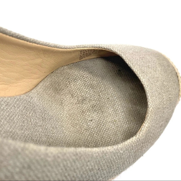 J. Crew Neutral Jute Wedges Gray and Tan Size 8 - Picture 7 of 10